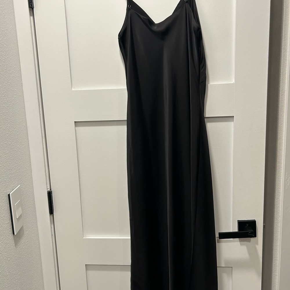 Z Supply Selena Dress. Black satin. medium. Never worn